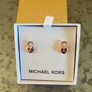 Michael Kors Heart lock earrings